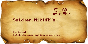 Seidner Miklós névjegykártya